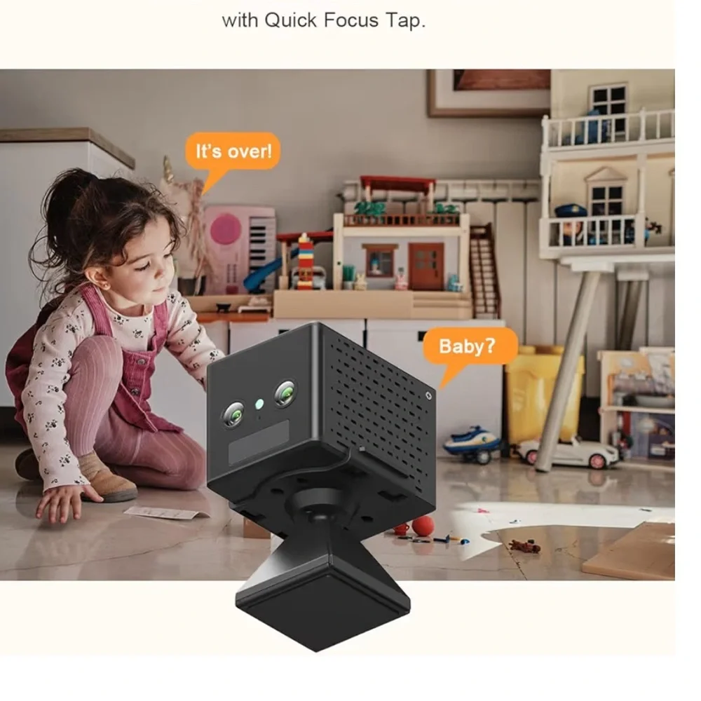 Baby Monitor, Nanny Cam with Night Vision, AI Motion Detection,